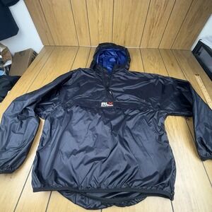 Vintage Ralph Lauren Windbreaker Mens M‎ Black Vented RLX Performance RARE